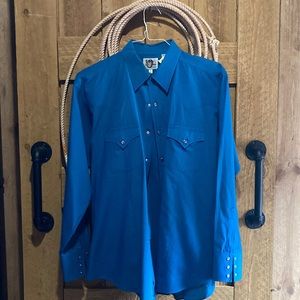 Vintage Ely Cattleman Pearl Snap men’s large shirt beautiful